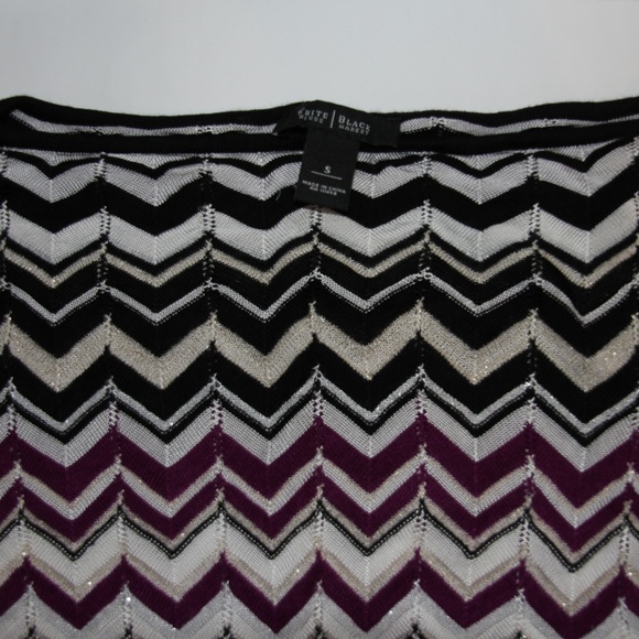 FREE with Bundle WHBM Metallic & Purple Chevron Stripe Sweater - Picture 2 of 7